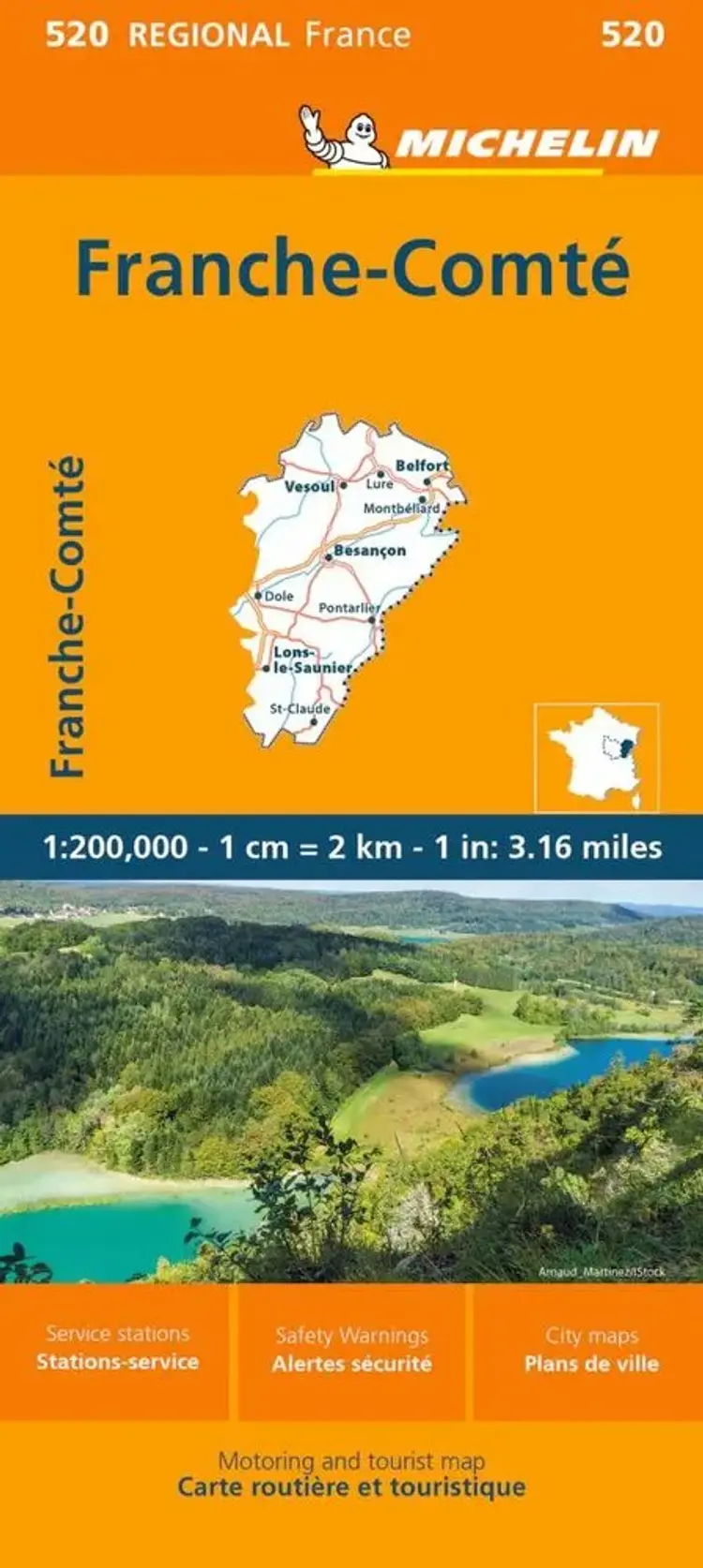 Michelin France blad 520: Franche-Comté af Michelin