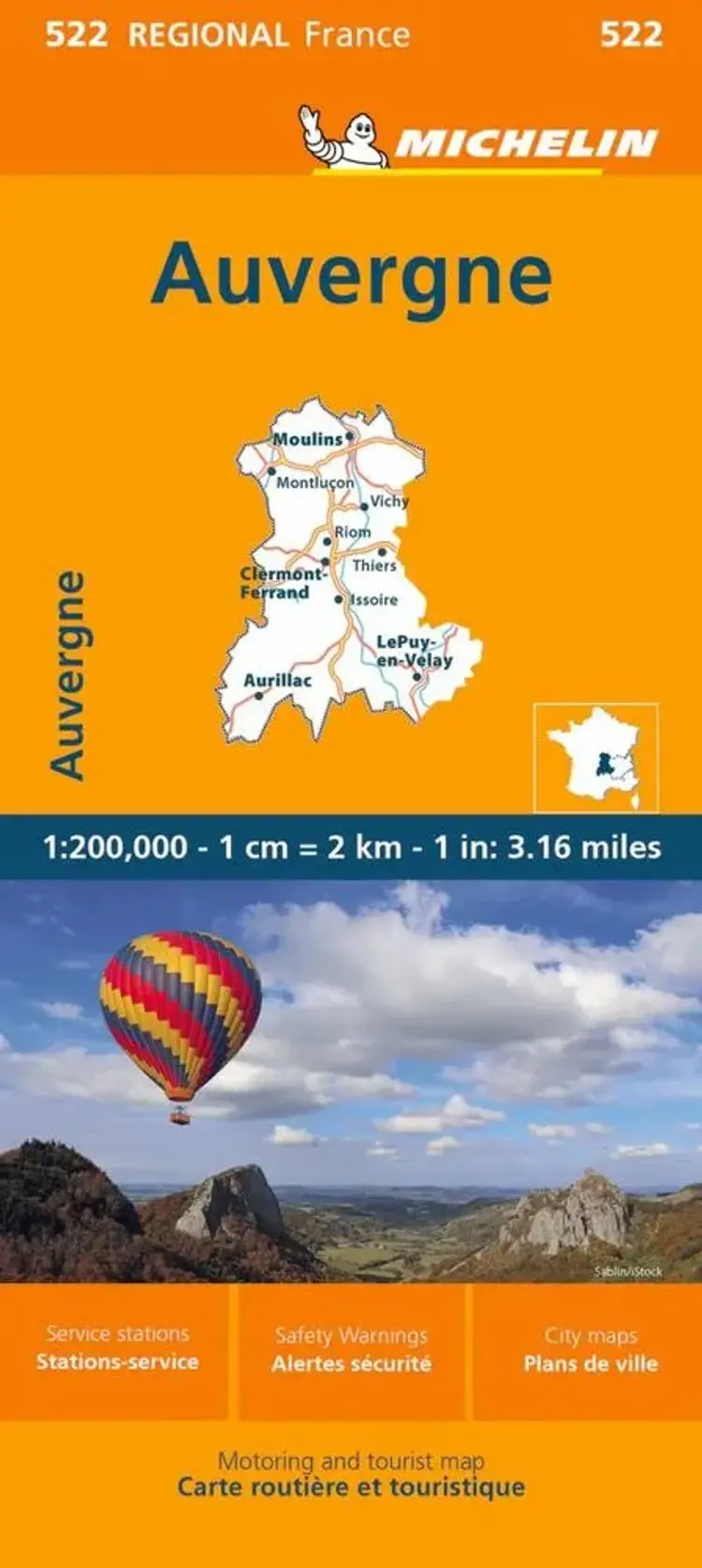 Michelin France blad 522: Auvergne Limousin af Michelin