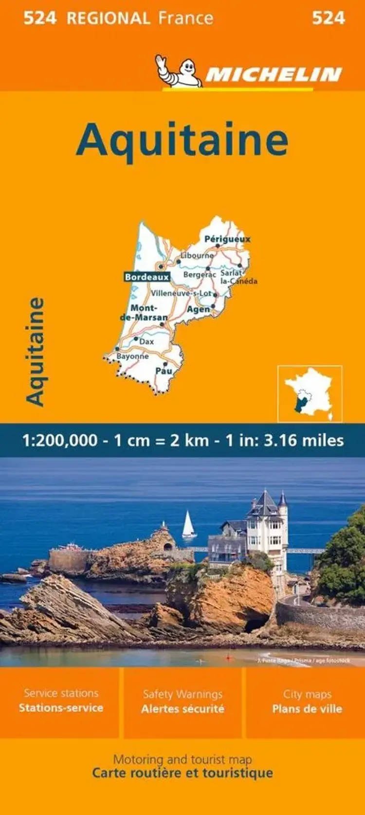 Michelin France blad 524: Aquitaine af Michelin