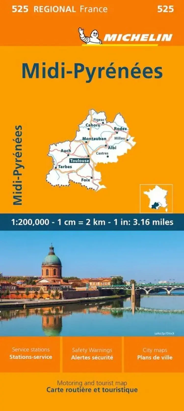 Michelin France blad 525: Midi-Pyrénées af Michelin