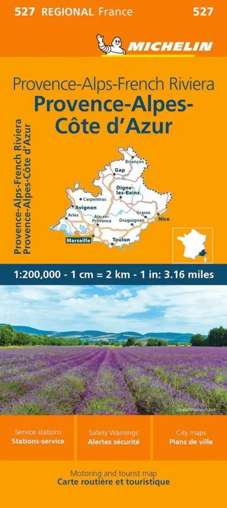 Michelin France blad 527: Provence-Alpes Cote d´Azur / Provence-Alps French Riviera af Michelin