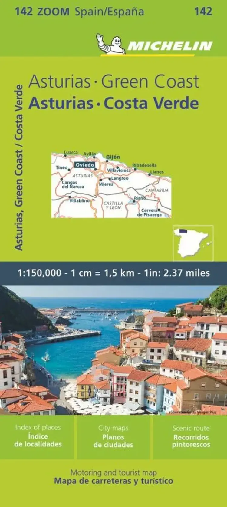 Michelin Spain Zoom Blad 142: Asturias, Costa Verde af Michelin