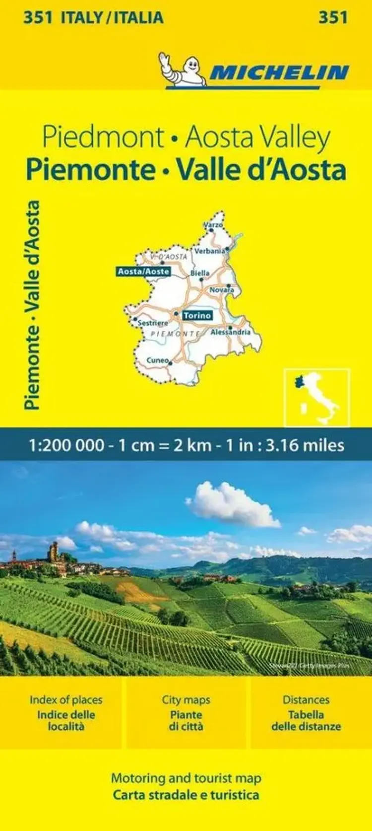 Italy Blad 351: Piemonte, Valle d´Aosta af Michelin