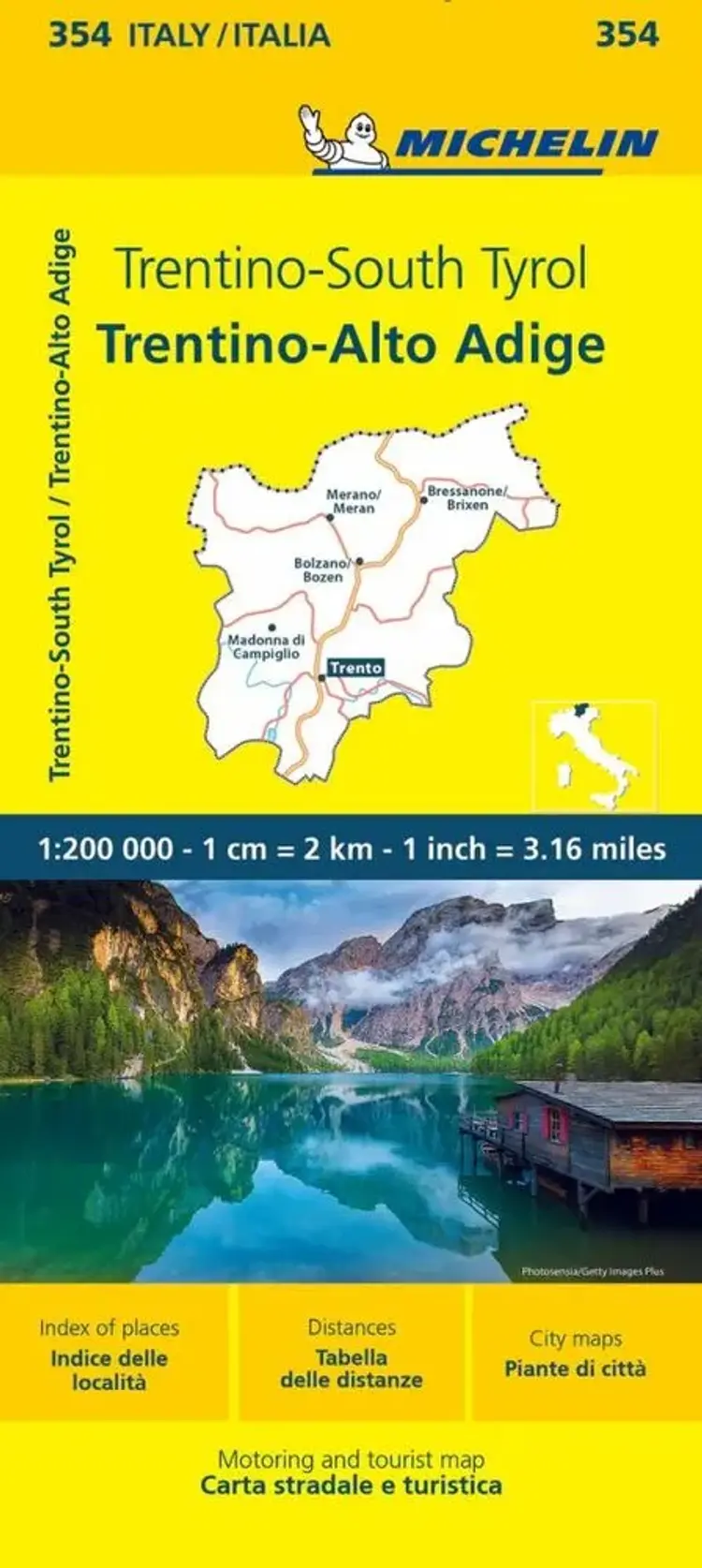 Italy Blad 354: Trentino-Alto Adige af Michelin