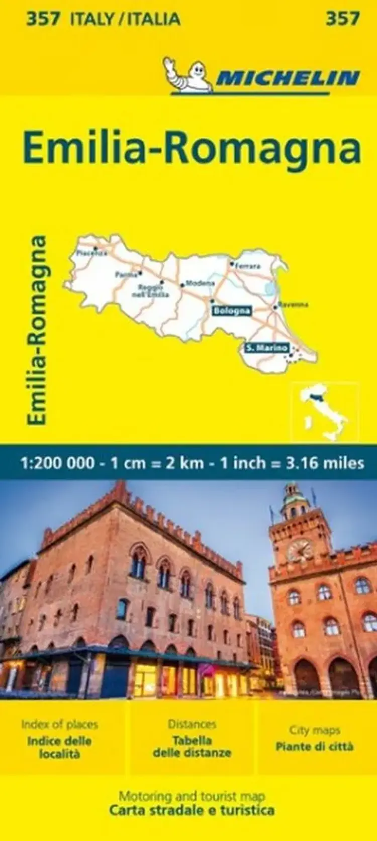 Italy Blad 357: Emilia-Romagna af Michelin