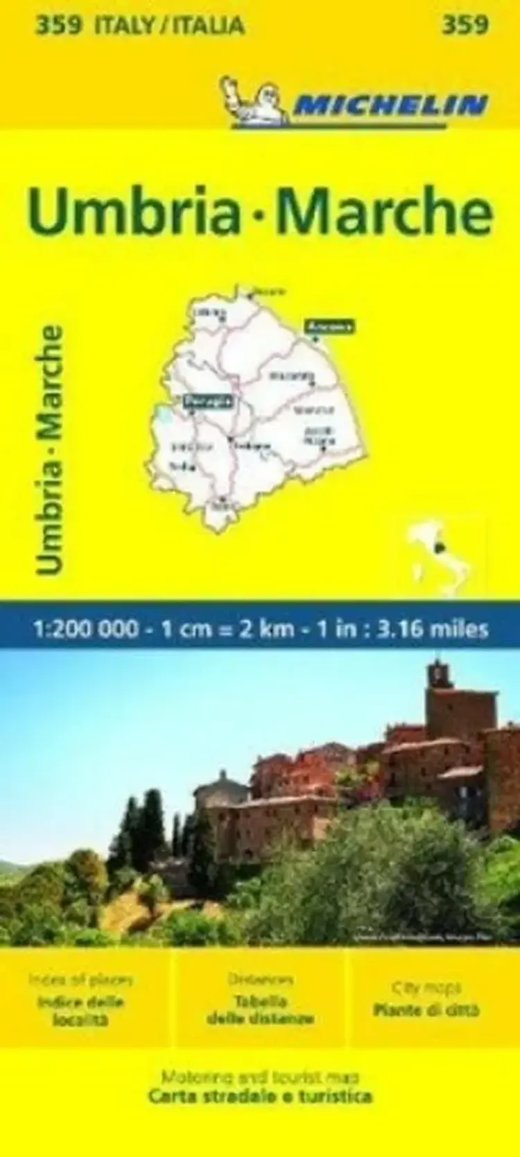 Italy Blad 359: Umbria, Marche af Michelin
