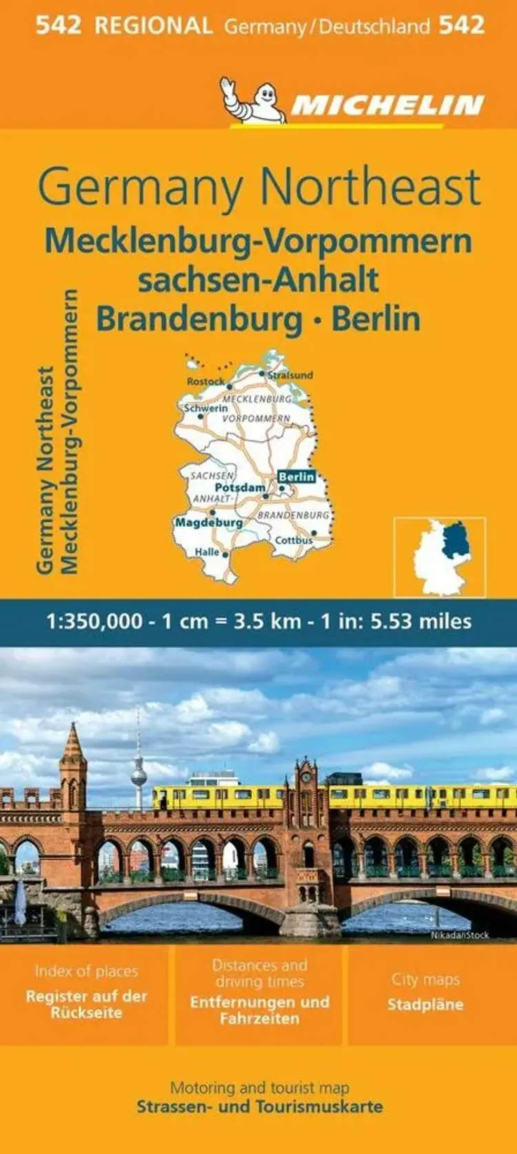 Michelin Germany Blad 542: Germany Northeast af Michelin