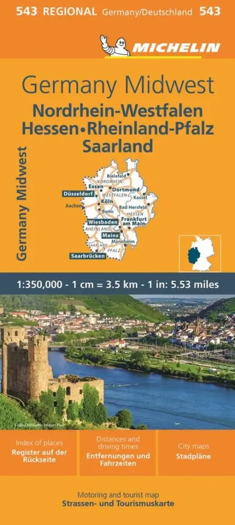 Germany Midwest - Michelin Regional Map 543 af Michelin