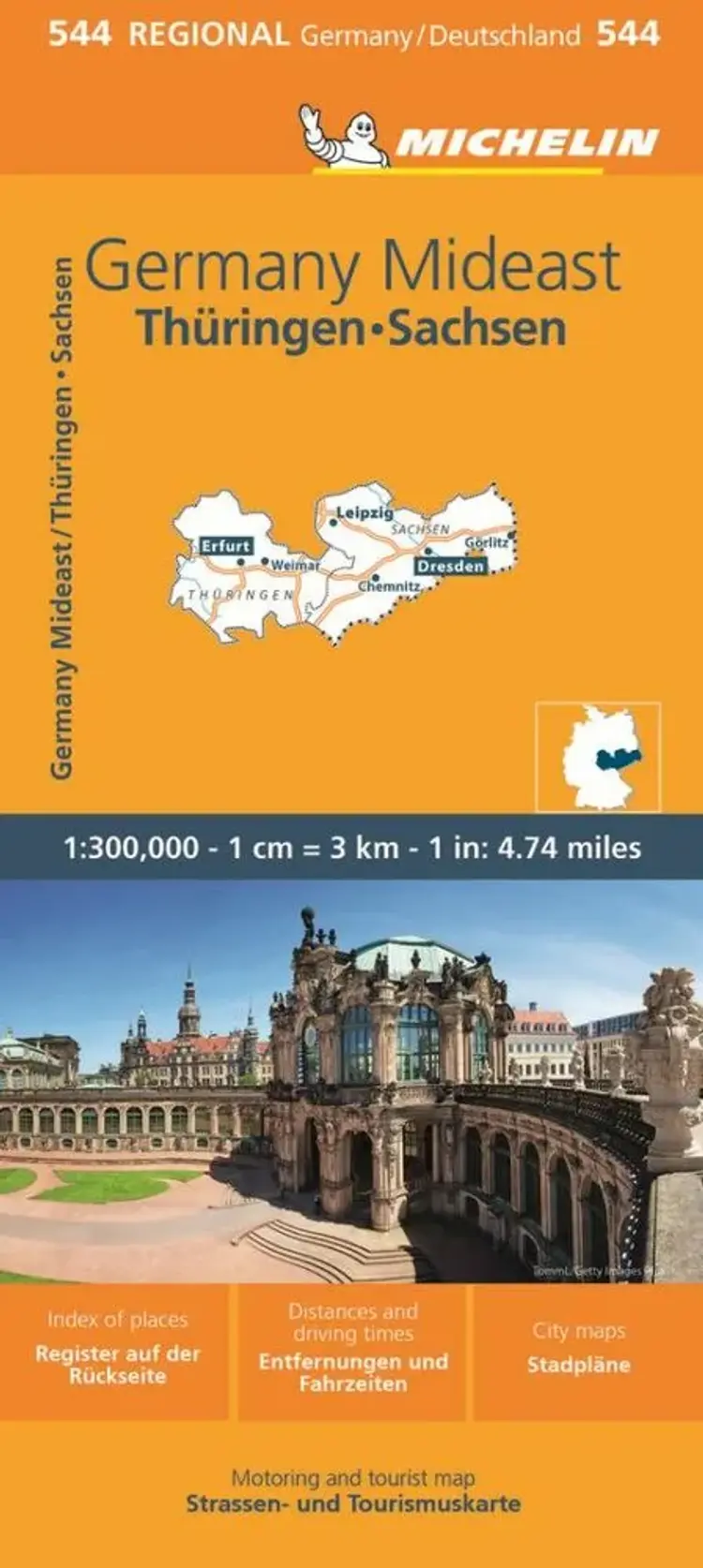Germany Mideast - Michelin Regional Map 544 af Michelin