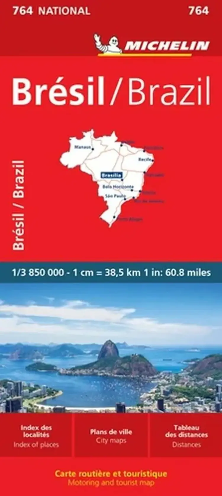 Michelin National Map 764: Brazil af Michelin