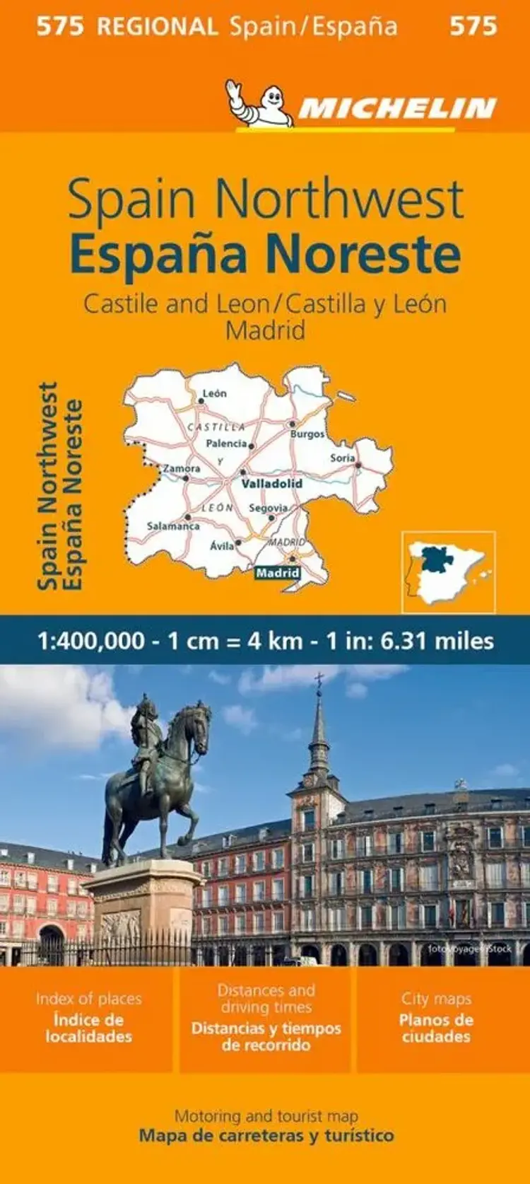 Michelin Spain Blad 575: North Spain: Castilla y Leon, Madrid af Michelin