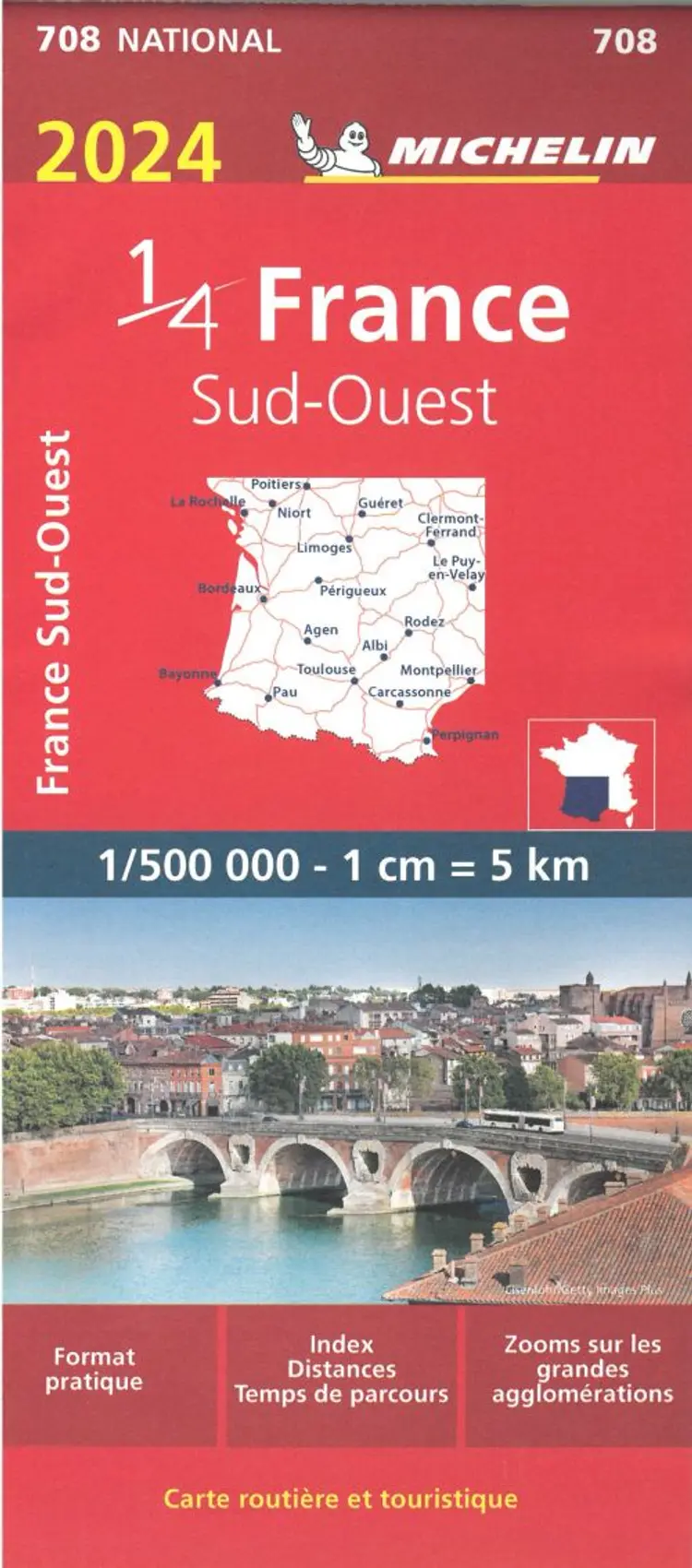 France Southwest 2024, Michelin National Map 708 - Michelin af Michelin