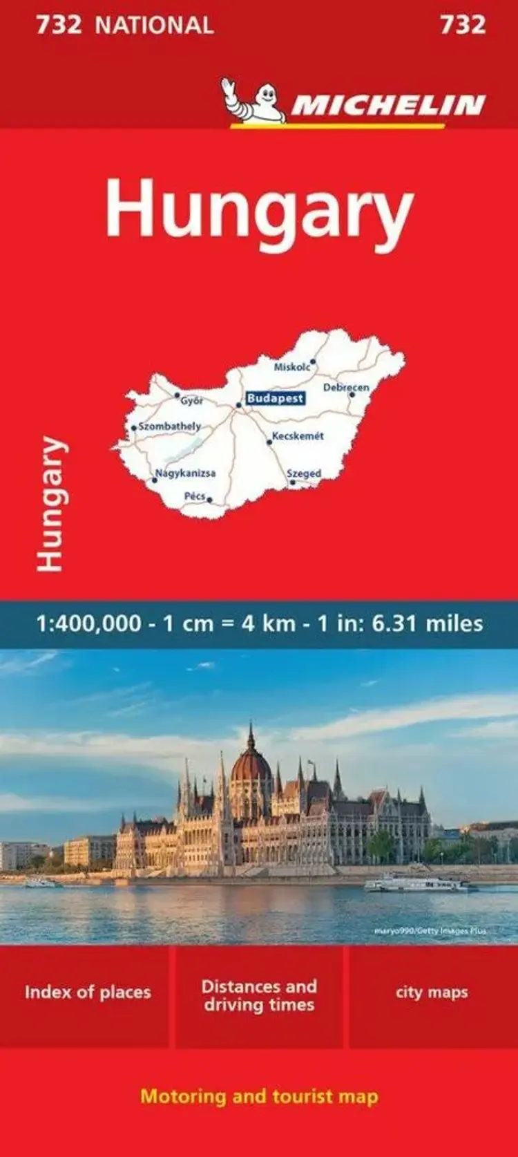 Hungary, Michelin National Map 732 af Michelin