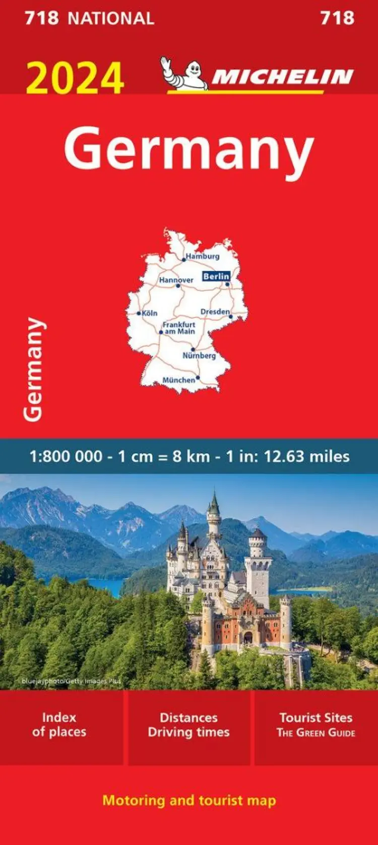 Germany 2024, Michelin National Map 718 af Michelin