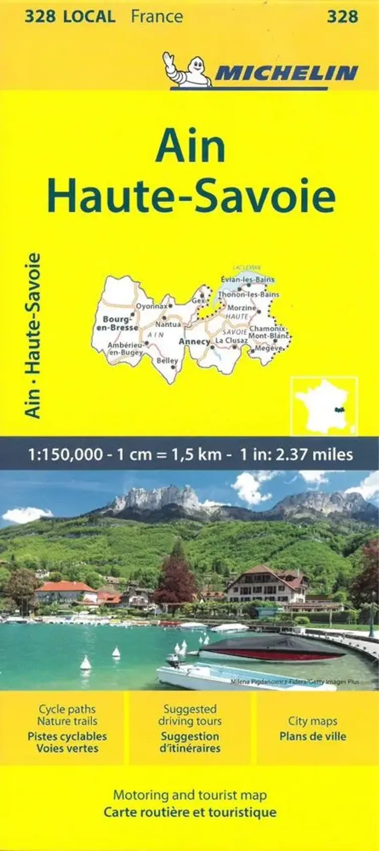 France blad 328: Ain, Haute Savoie af Michelin