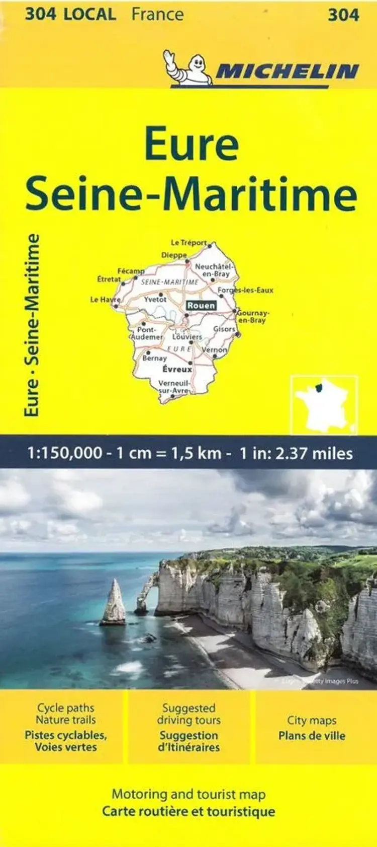 Eure Seine-Maritime - Michelin Local Map 304Map - Michelin af Michelin
