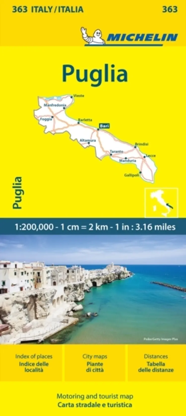 Italy blad 363: Puglia af Michelin