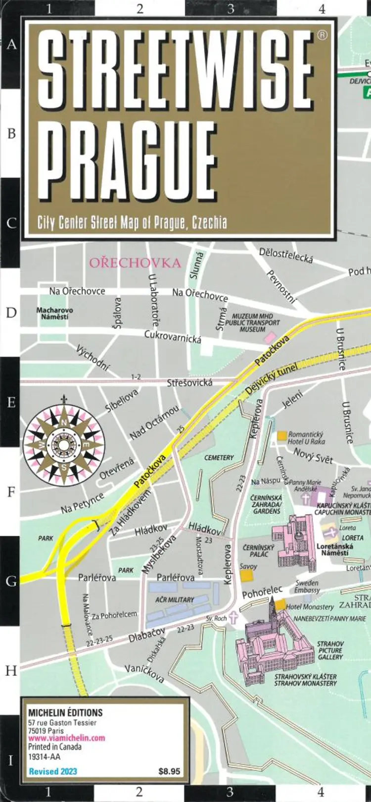 Prague Streetwise Map af Michelin