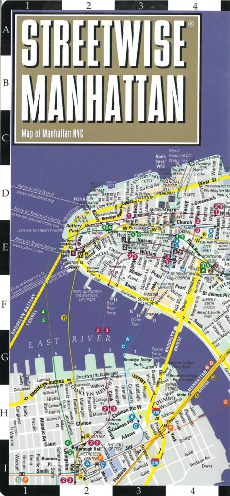 Manhattan Streetwise Map af Michelin