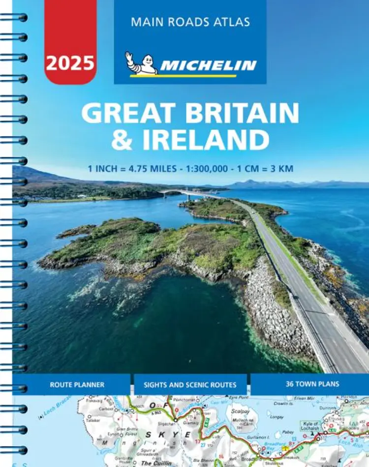 Great Britain & Ireland 2025 - Mains Roads Atlas (A4-Spiral) af Michelin