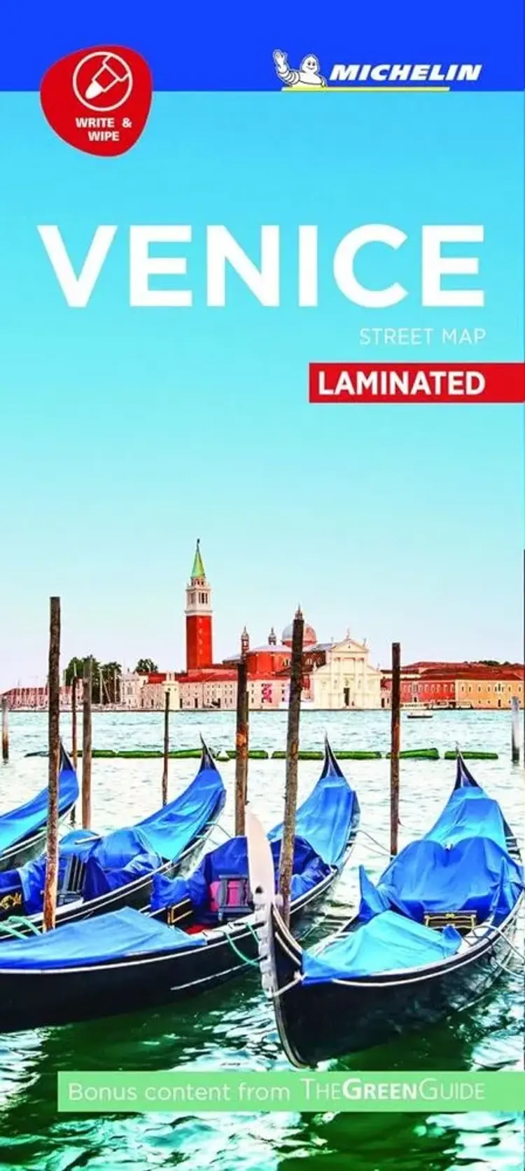 Venice Street Map Laminated af Michelin