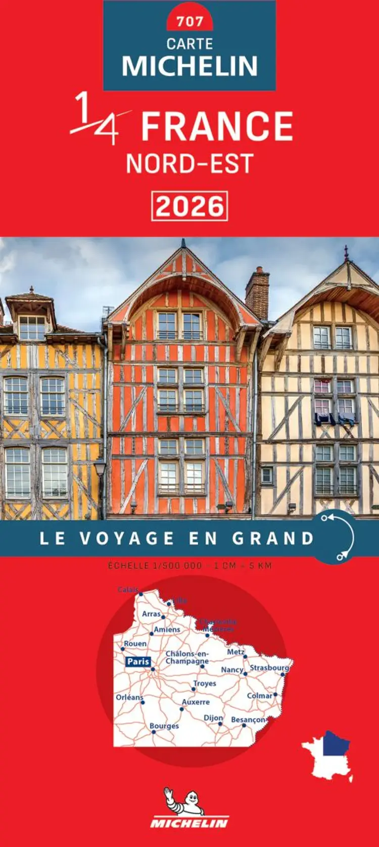 France Northeastern 2026, Michelin National Map 707 af Michelin