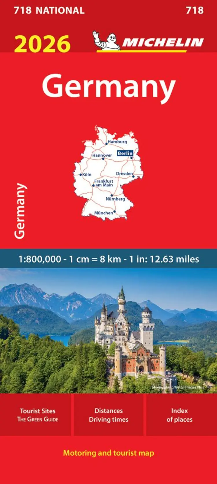 Germany 2025, Michelin National Map 718 af Michelin