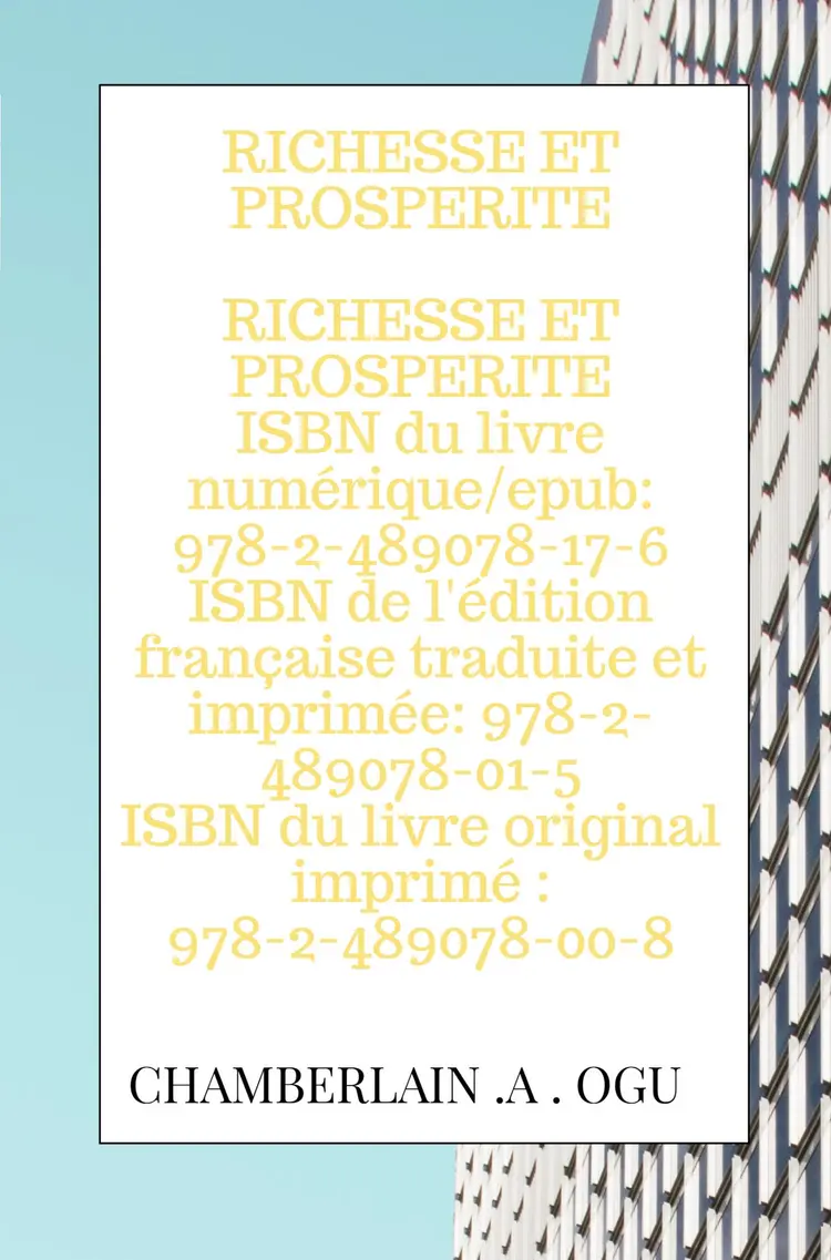 RICHESSE ET PROSPERITE af CHAMBERLAIN .A . OGU