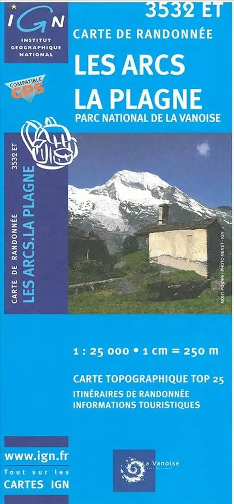 Les Arcs - La Plagne, Parc National de La Vanoise af IGN