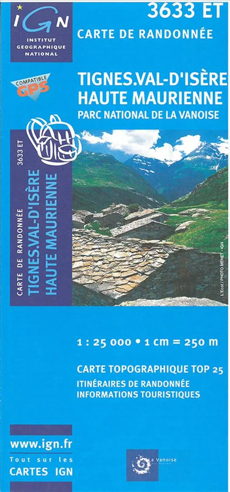 TOP25: 3633ET Tignes - Val d'Isère - Haute Maurienne af IGN