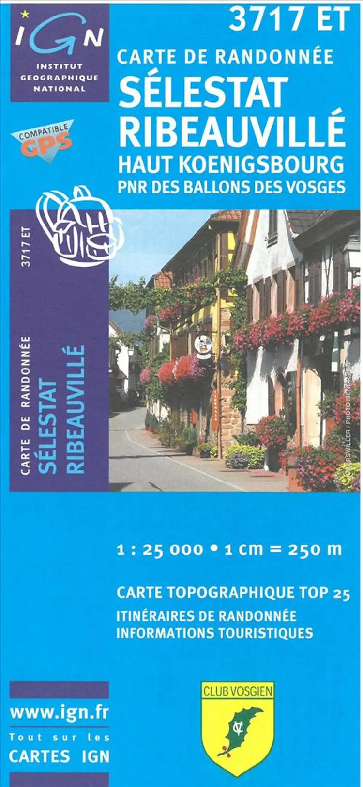 TOP25: 3717ET Sélestat - Ribeauvillé - Parc National des Ballons des Vosges af IGN