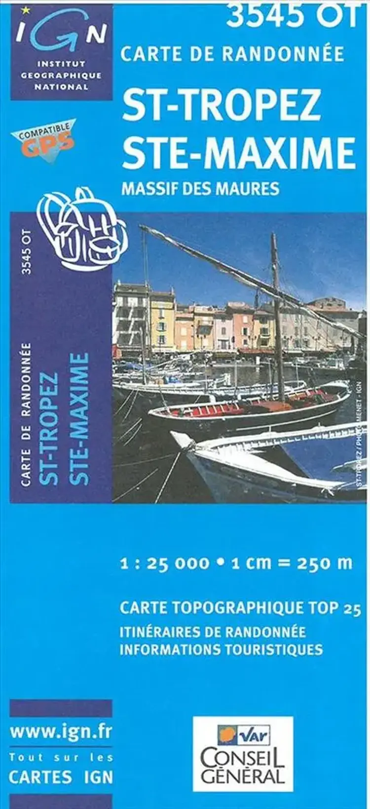 St-Tropez - Ste-Maxime - Massif des Maures af IGN