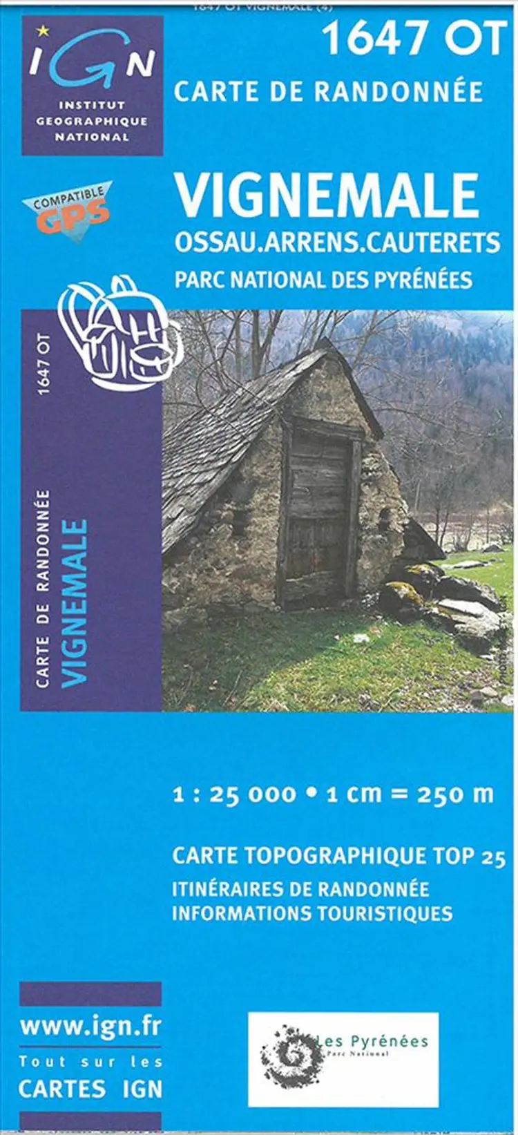 TOP25: 1647OT Vignemale - Ossau - Arrens - Cauterents, Parc National des Pyrénées af IGN