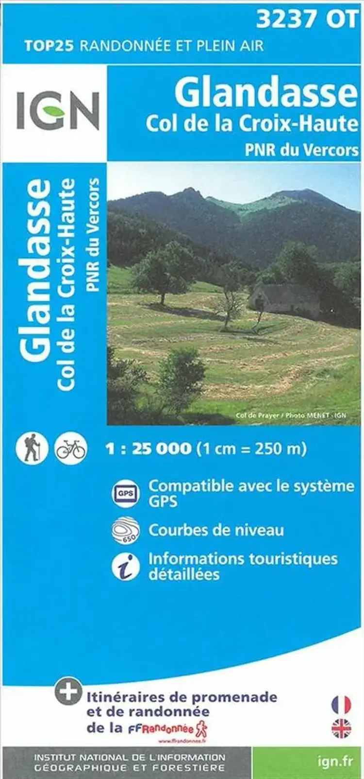 Glandasse - Col de la Croix-Haute af IGN