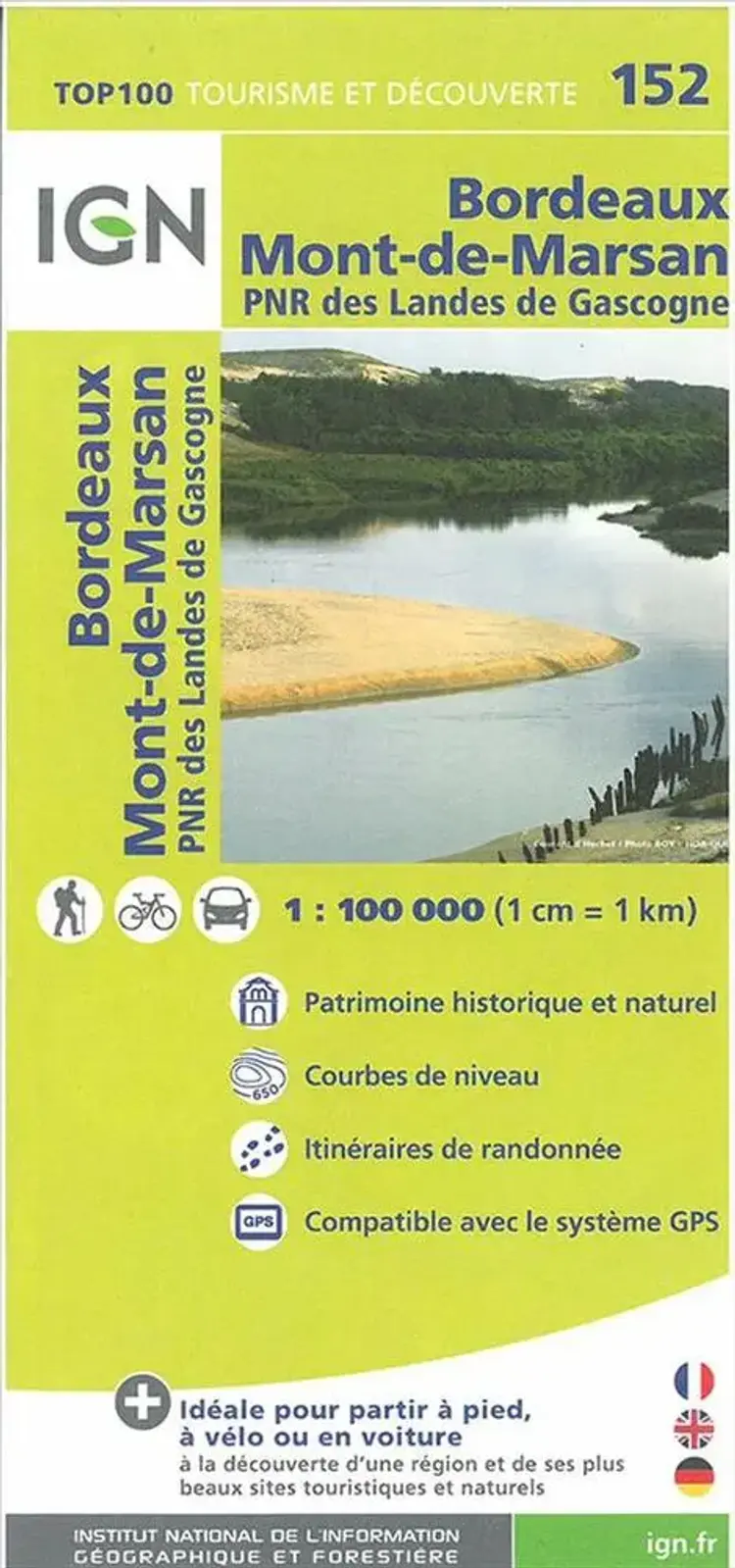 Bordeaux - Mont-De-Marsan af IGN