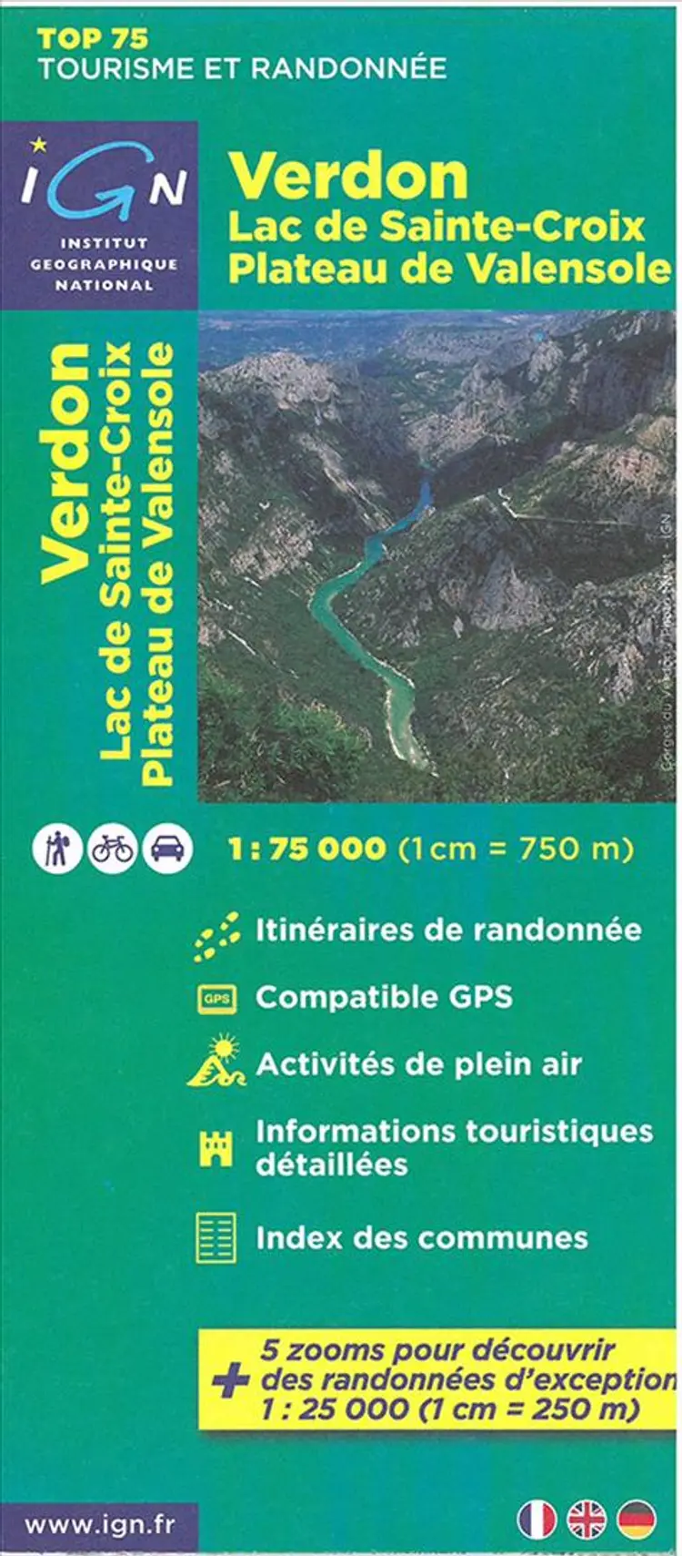 Verdon - Lac Ste Croix - Plateau de Valensole af IGN