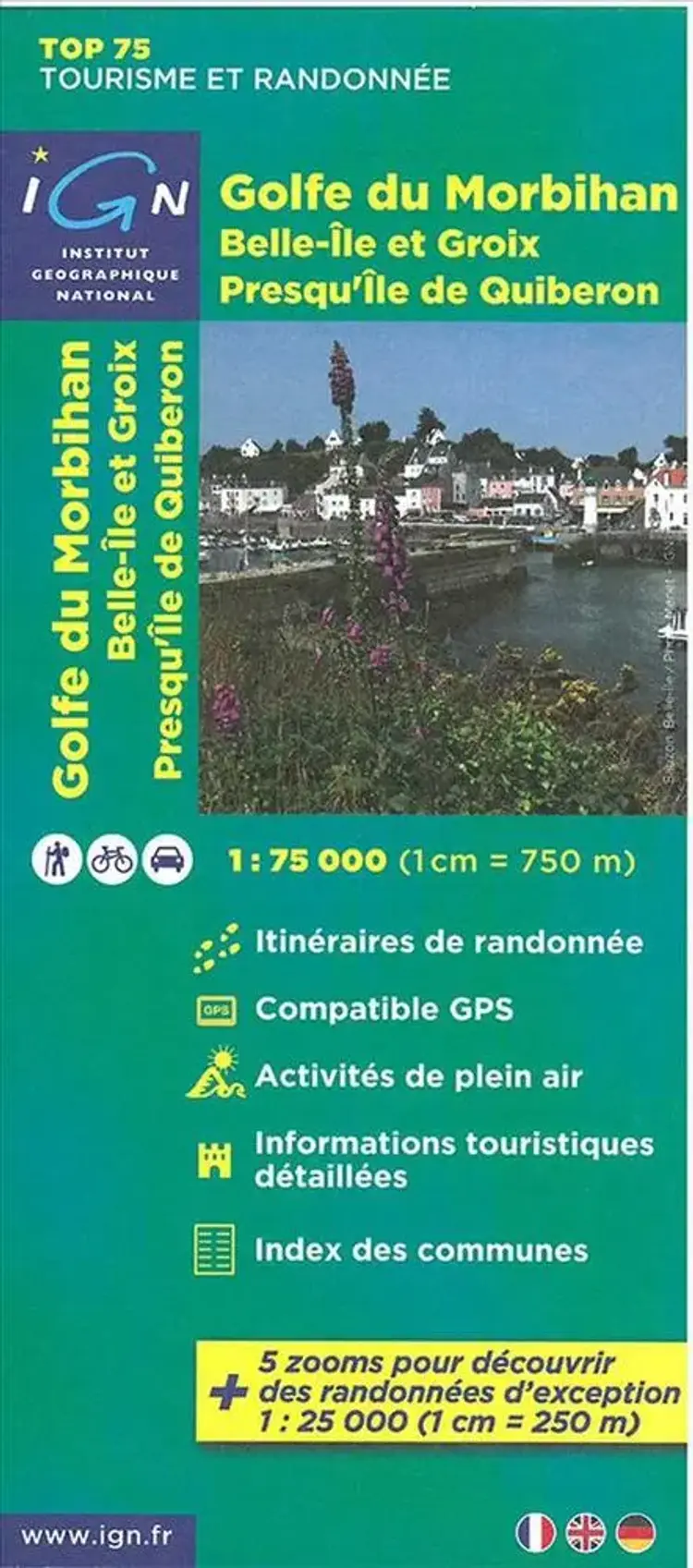 TOP75: 75017 Golfe du Morbihan - Ile Groix - Belle-Île et Groix af IGN