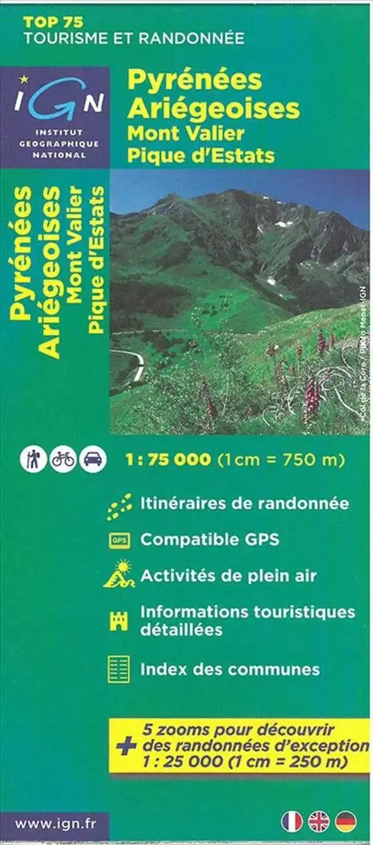 TOP75: 75020 Pyrénées Ariégeoises - Mont Valier - Pique d'Estats af IGN