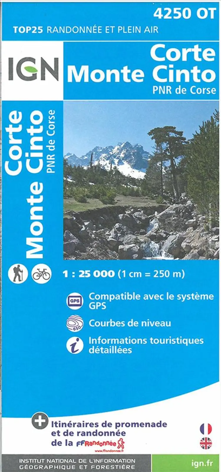 Corte - Monte Cinto, Parc National de Corse af IGN