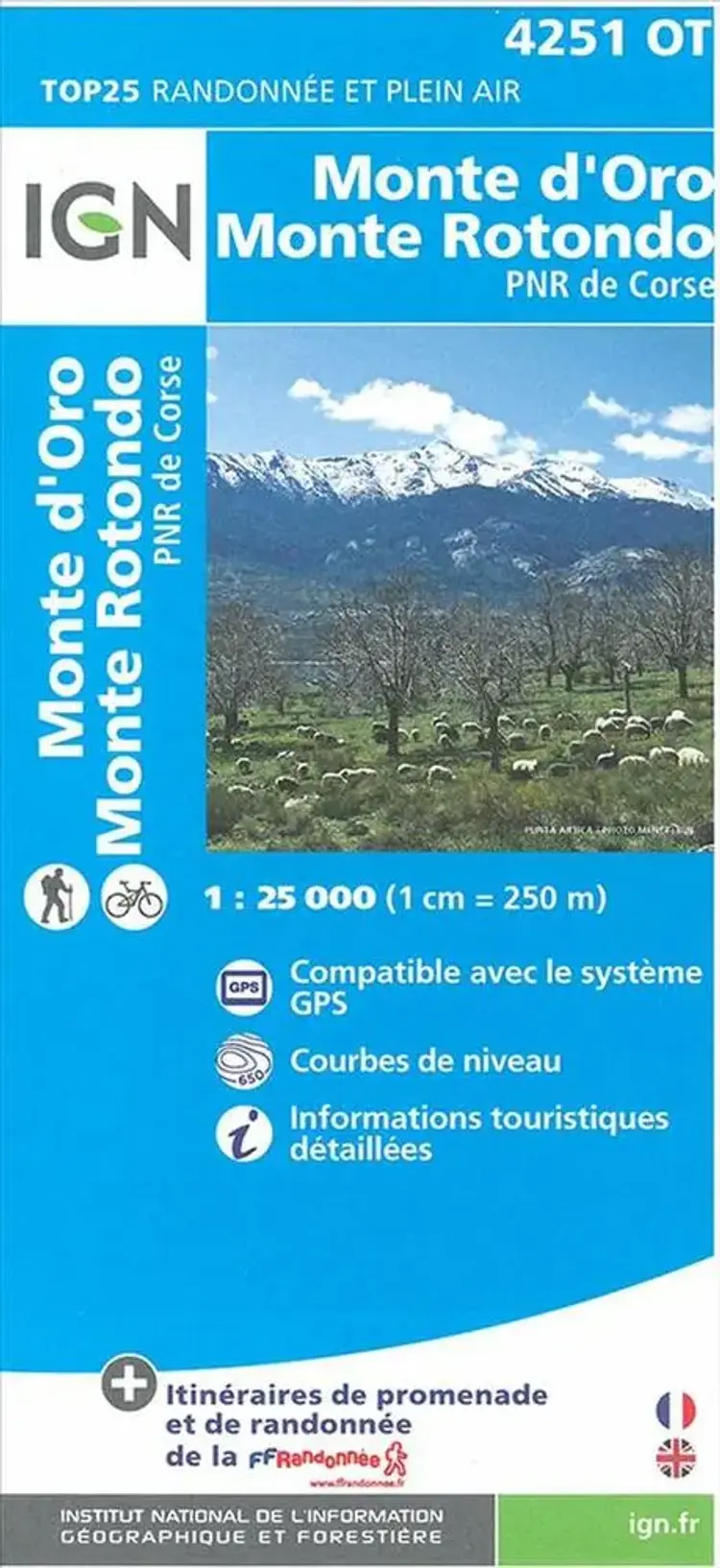 Monte d´Oro - Monte Rotondo, Parc National de Corse af IGN