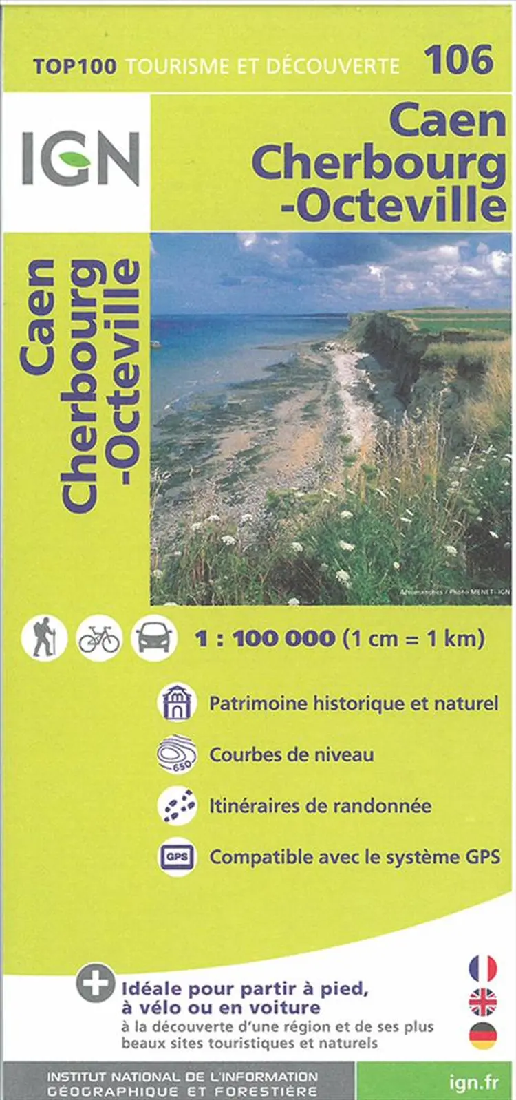 Caen - Cherbourg-Octeville af IGN
