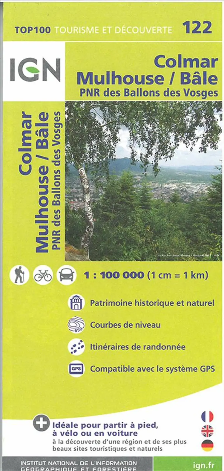 Colmar - Mulhouse - Bâle af IGN