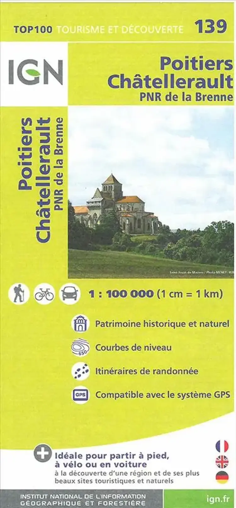 Poitiers - Châtellerault af IGN