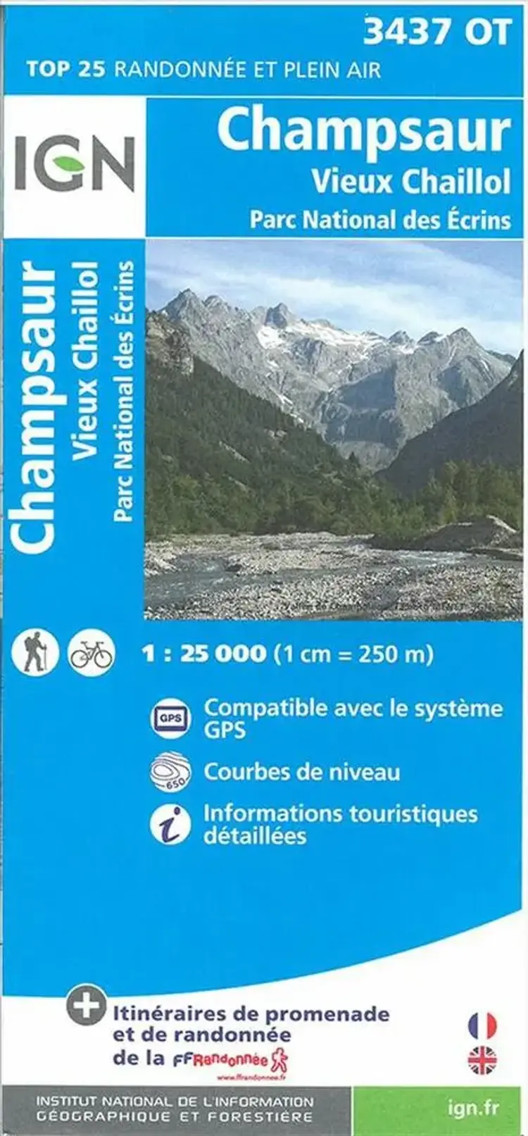 Champsaur - Vieux Chaillol, Parc National des Ecrins af IGN