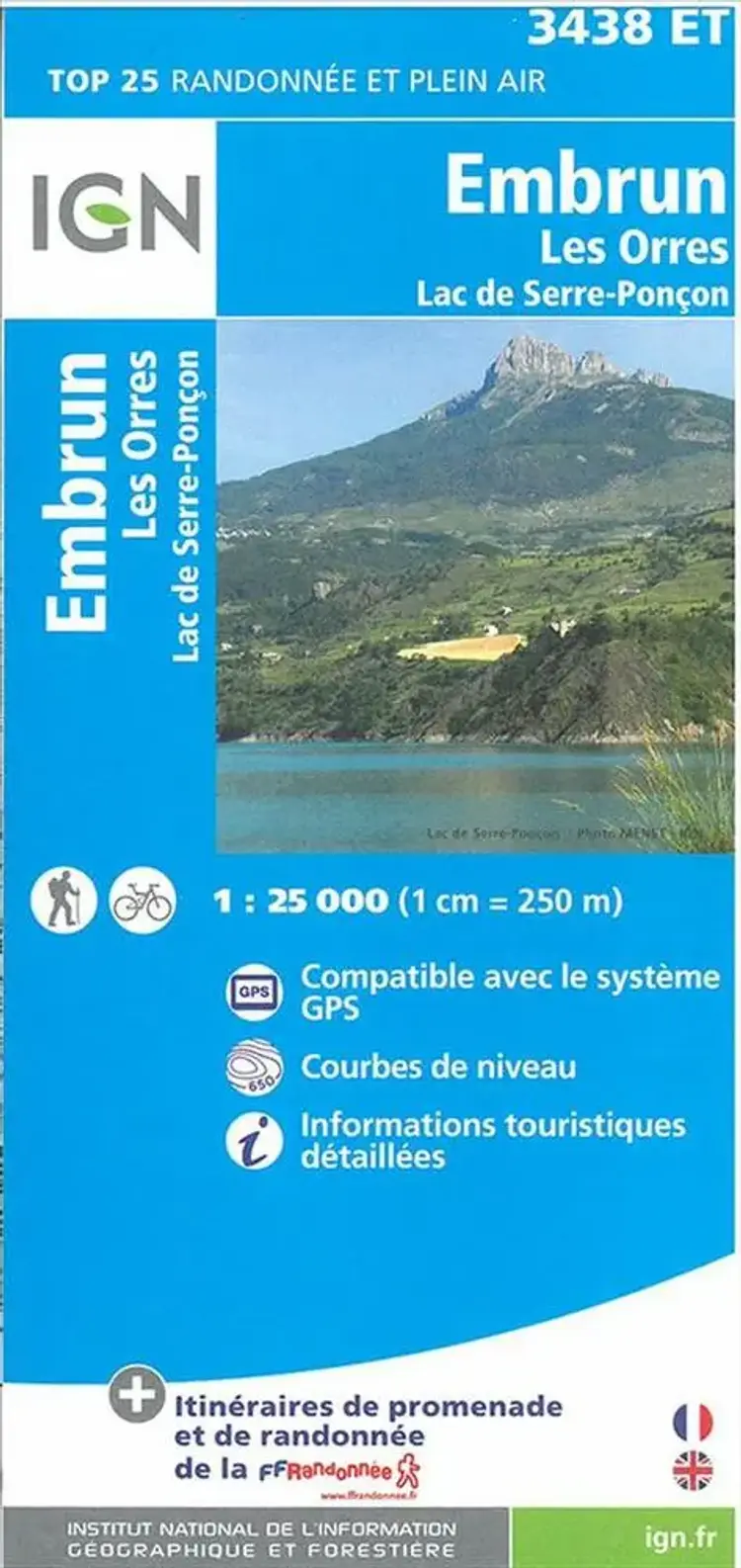 Embrun- Les Orres - Lac de Serre-Poncon af IGN
