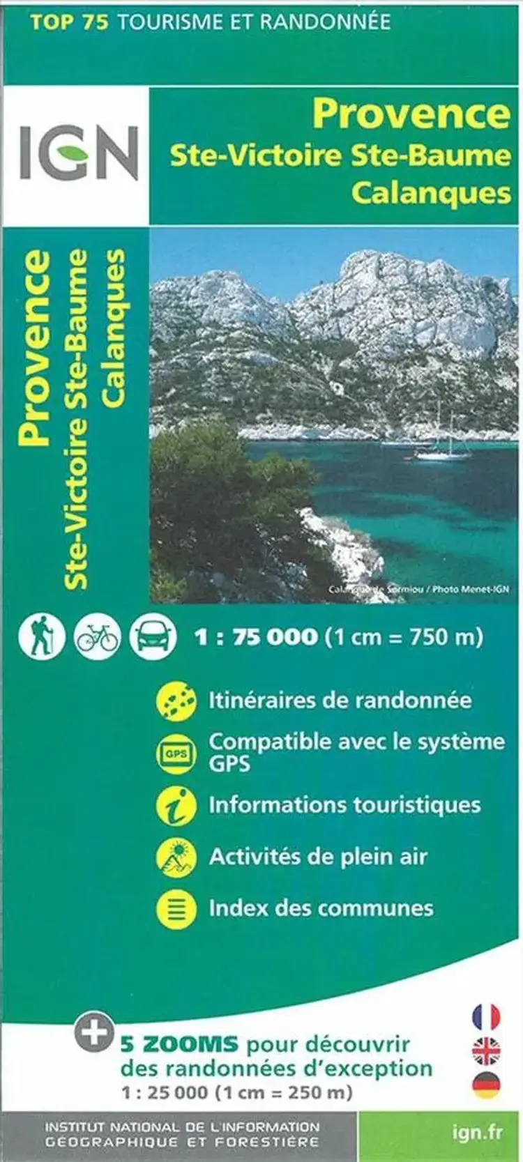 TOP75: 75035 Provence - Ste-Victoire - Ste-Baume - Calanques af IGN