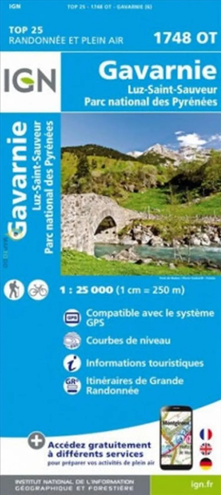 TOP25: 1748OT Gavarnie - Luz-Saint-Sauveur, Parc National des Pyrénées af IGN