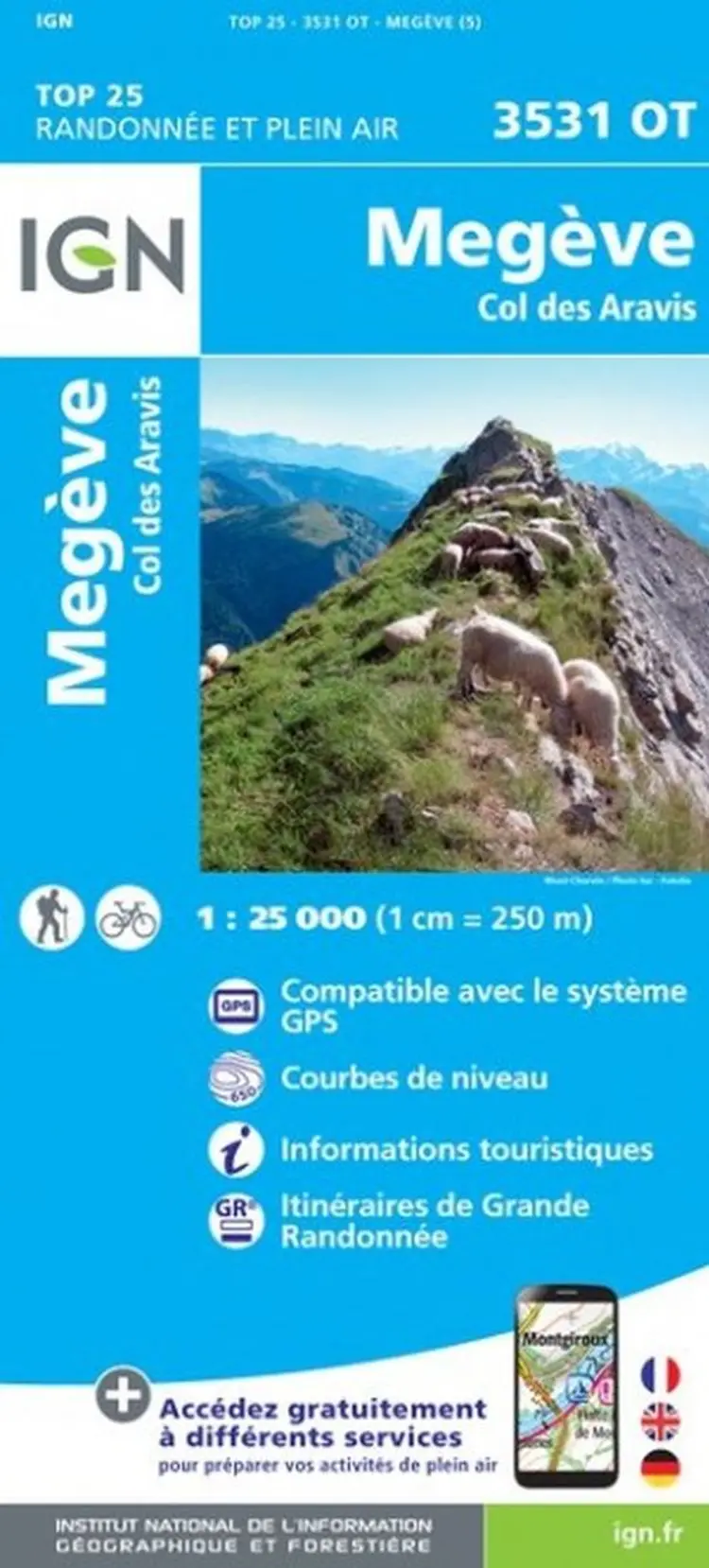 TOP25: 3531OT Megève - Col des Aravis - IGN af IGN