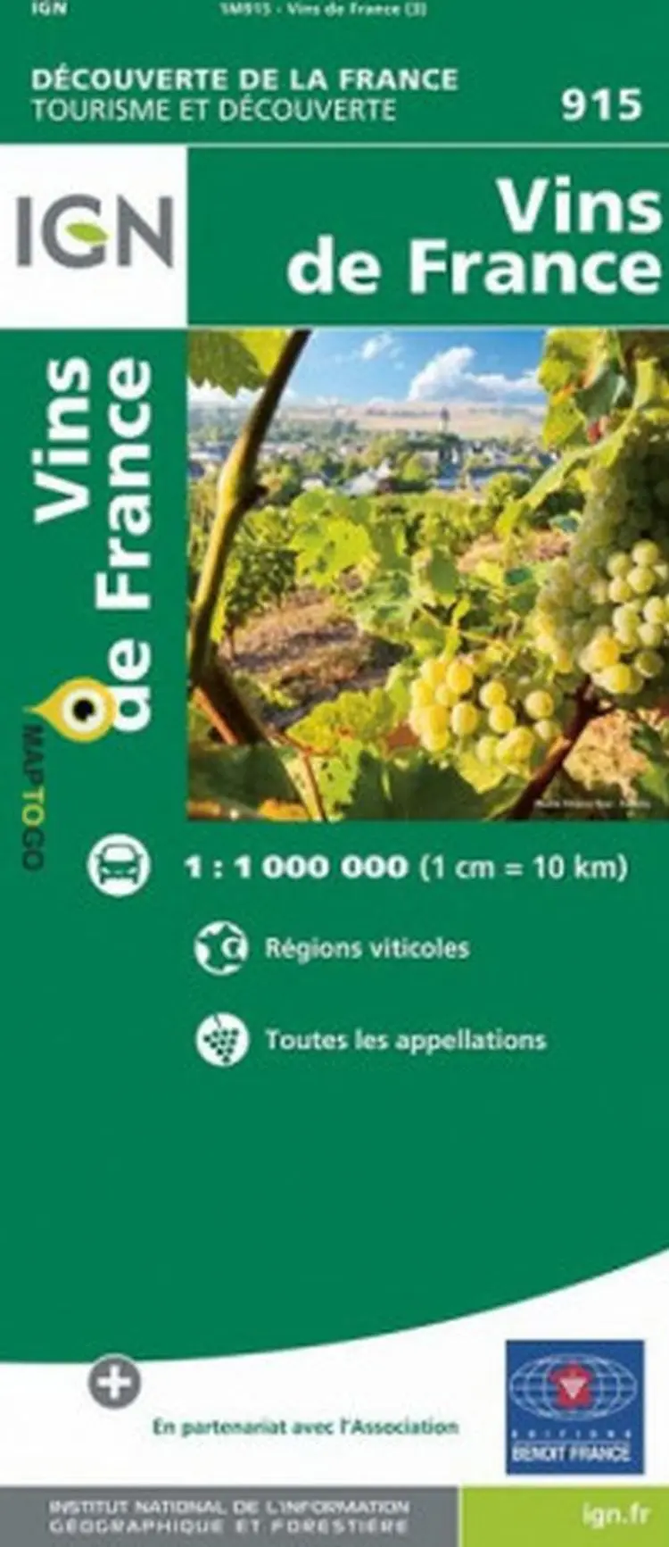 Wines of France Map : Vins du France - IGN af IGN