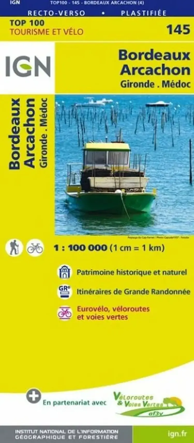 TOP100: 145 Bordeaux - Arcachon : Gironde - Medoc af IGN